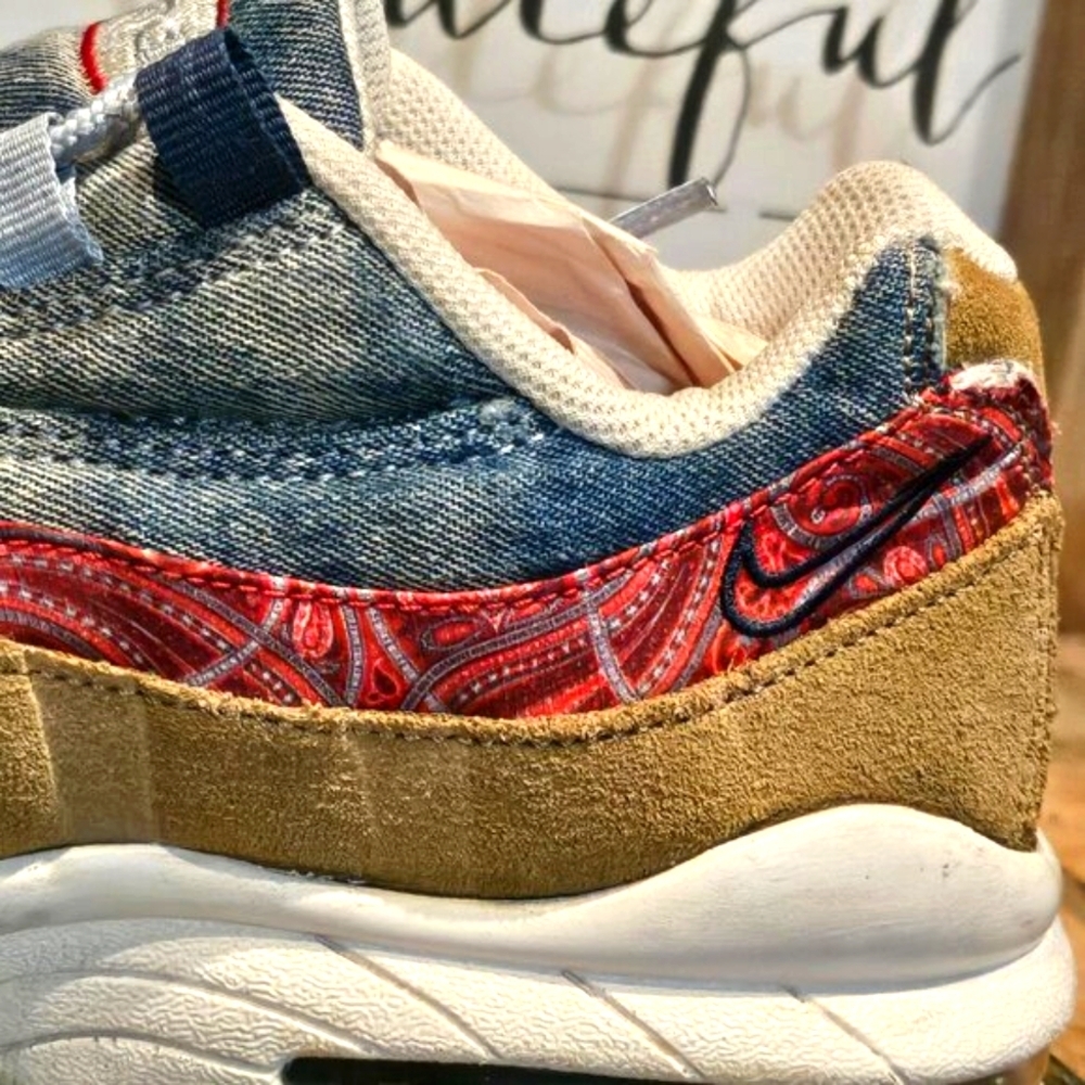 Nike Air Max 95 GS 'Wild West' Denim, Paisley Suede 5.5 Youth #BV6375 200 - Picture 6 of 8